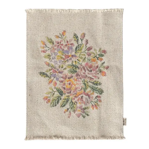 Maileg - Poppenhuis Vloerkleed - Flowers Large