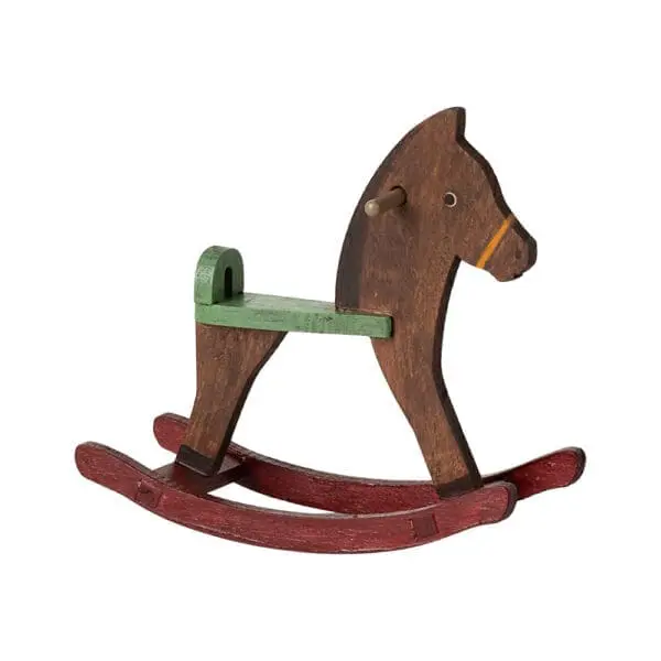 Maileg - Schommelpaard - voor Muizen - Donkerbruin