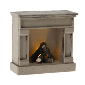 Maileg - Poppenhuis Openhaard - Off White