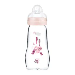 MAM - Feel Good Fles Glas 260 ml - Roze
