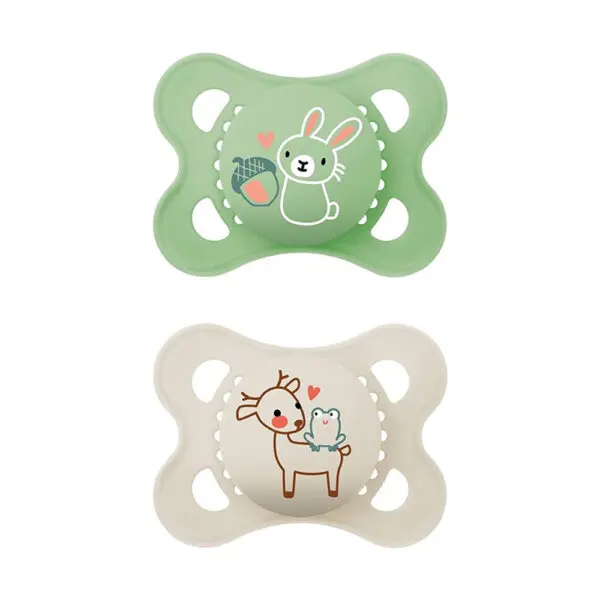 MAM - Fopspeen Original Pure Siliconen 0-6 maanden - Groen - 2 st.