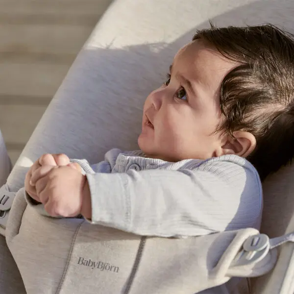 BabyBjörn - Babywippe Bliss - 3D-Jersey - Sand Grey