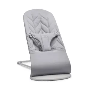 BabyBjörn - Wipstoel Bliss - Geweven - Kroonblad Quilt - Light Grey