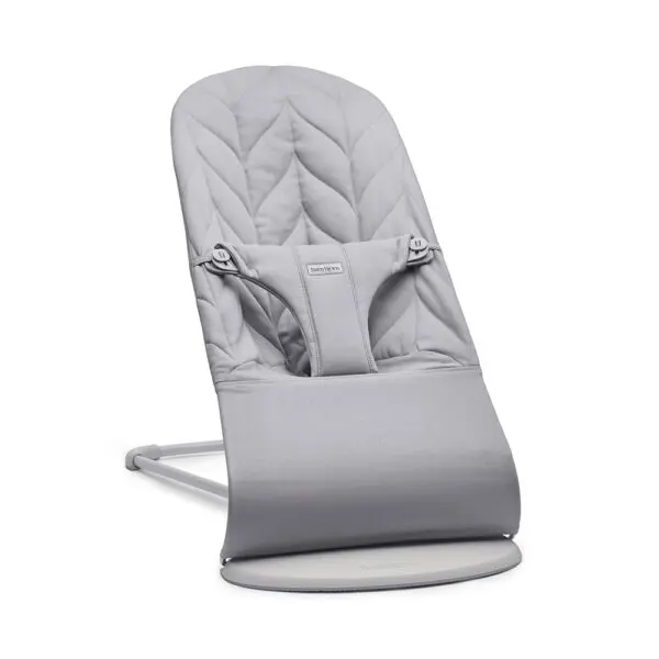 BabyBjörn - Wipstoel Bliss - Geweven - Kroonblad Quilt - Light Grey