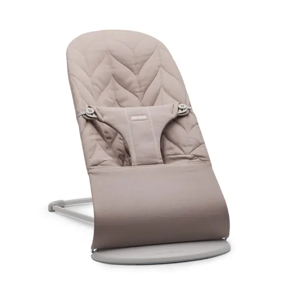 BabyBjörn - Wipstoel Bliss - Geweven - Kroonblad Quilt - Sand Grey