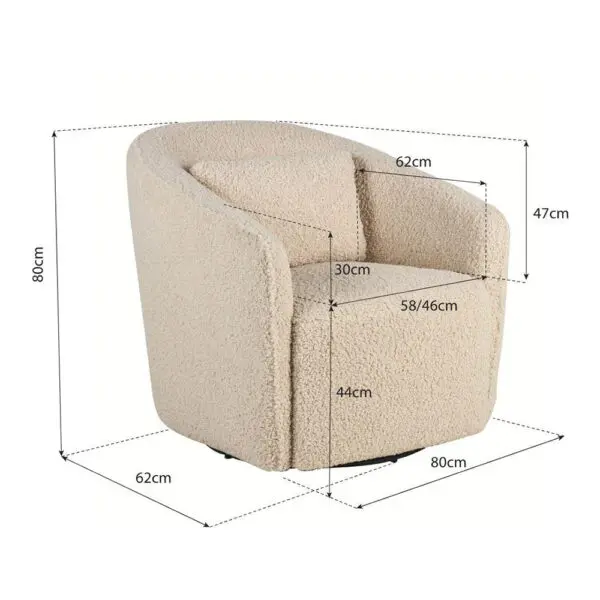 Quax - Swivel & Gliding Nursing Chair - Gomi - Cream