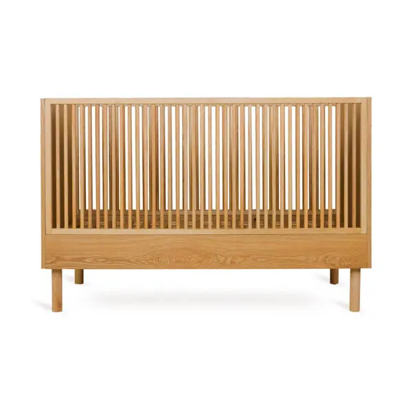 Quax - Hai No Ki Convertible Baby Cot - Natural Ash - 140 x 70 cm