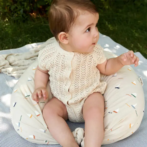 Dear April - Nami Nursing Pillow - Long Tie - Pond Boats - 70 x 30 x 20 cm