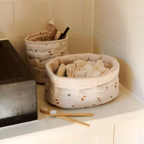 Dear April - Kiki Baskets - Quilted & Padded - Songbirds - 2-pack