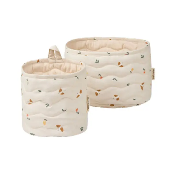 Dear April - Kiki Opbergmandje - Gewatteerd & Gepolsterd - Songbirds - 2-pack