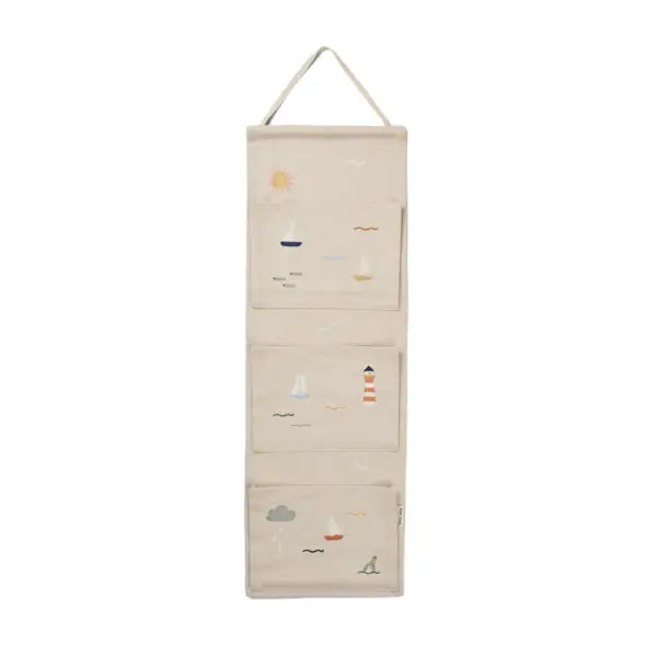 Dear April - Pippa Bed Organizer - Canvas - 3 Vakken - Pure Nature - Sea Life