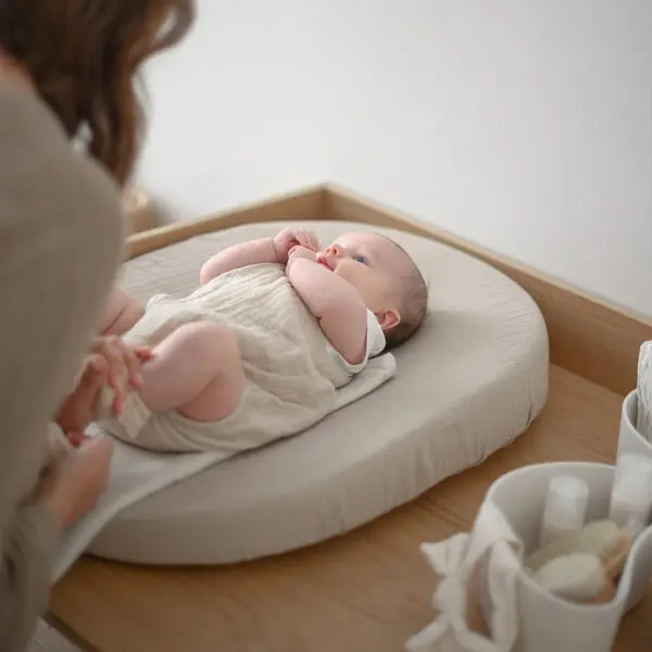 We Are Bitte - Oval Changing Cushion - Stone