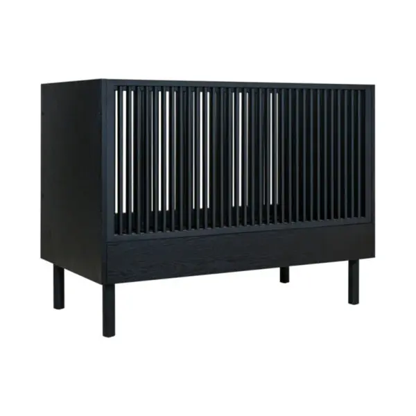 Quax - Hai No Ki Baby Cot - Black Ash - 120 x 60 cm