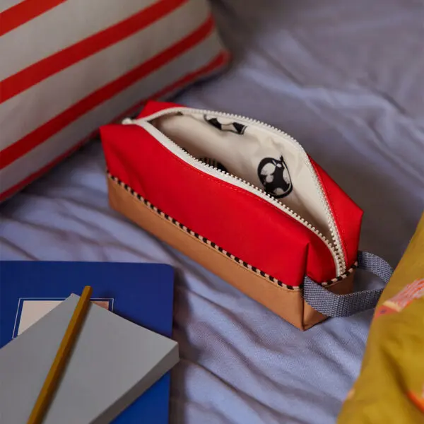 Sticky Lemon - Pencil Case - Wonders - Colourblocking - Red Hat + Jane Beige