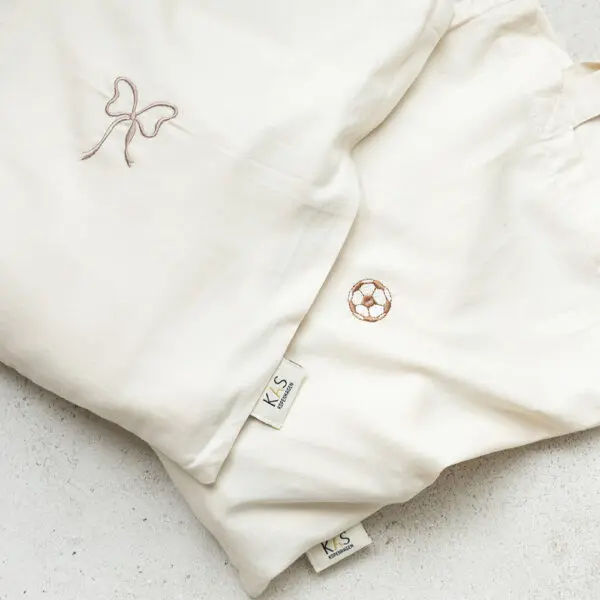 KAS Kopenhagen - Bow Embroidered Bedding Baby - Cream