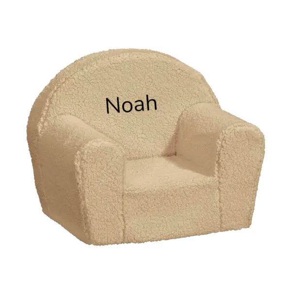 Akomo Kids - Teddy Kinderstoel Beige | Gepersonaliseerd