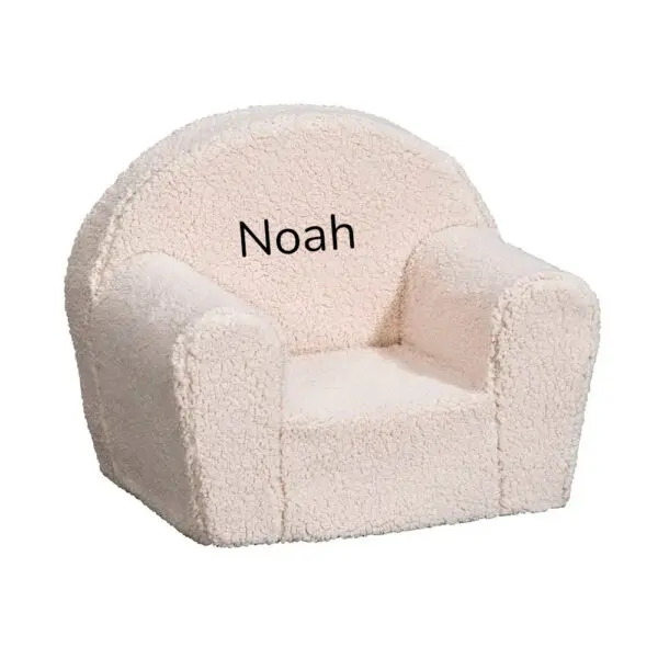 Akomo Kids - Teddy Kinderstoel Zand | Gepersonaliseerd