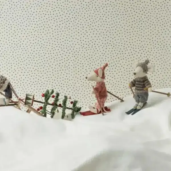 Maileg - Winter Mouse with Ski Set - Big Brother - Grey