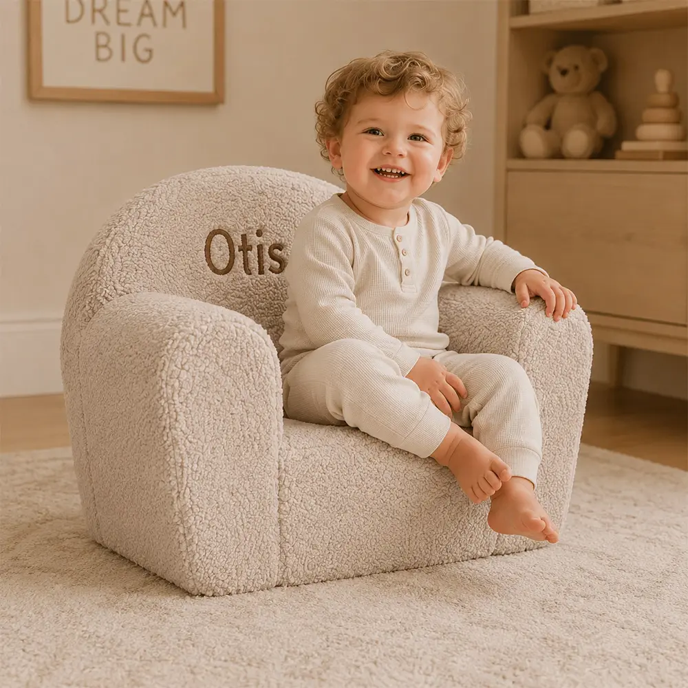 Akomo Studio - Teddy Kids Chair Sand - With Name