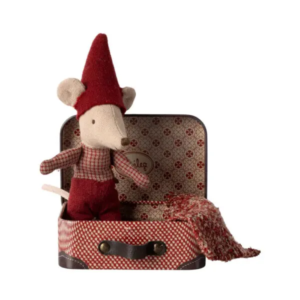 Maileg - Christmas Mouse - Baby in Suitcase
