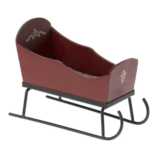 Maileg - Sleigh - Mouse - Red