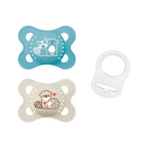 MAM - Fopspeen Original Pure - Siliconen - 0-6 mnd - Blauw + Clip