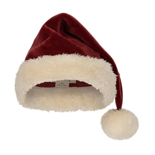 Konges Sløjd - Santa Hat Velour - Red Dahlia - 2-4 Years