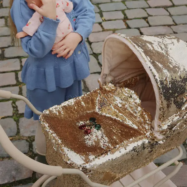Konges Sløjd - Sparkly Doll Pram - Cherry