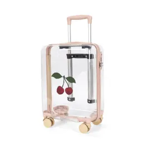 Konges Sløjd - Transparent Travel Suitcase - Cherry Transparent