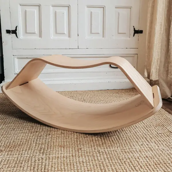 Curve Lab - Rocking Stool &  Balance Board - Perfect Arc - Natural