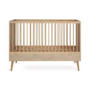 Quax - Cocoon Convertible Bab Cot - Natural Oak - 140 x 70 cm