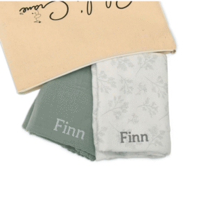 Charlie Crane - DOLI - Swaddles - Pearl Blossom - with Name