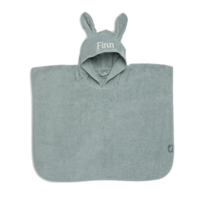 Jollein - Badponcho - Ash Green - met Naam