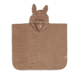 Jollein - Badponcho Badstof - Biscuit - met Naam