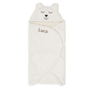 Jollein - Wikkeldeken Bear - Oatmeal - met Naam