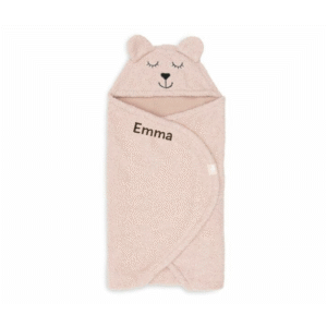 Jollein - Wikkeldeken Bear - Wild Rose - met Naam