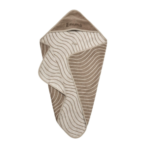 Leander - Hoodie Matty™ - Badhanddoek met Capuchon - Woodland - Cappuccino - met Naam
