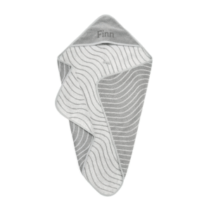 Leander - Hoodie Matty™ - Badhanddoek met Capuchon - Woodland - Cool Grey - met Naam