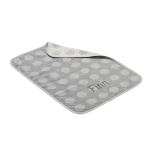 Leander - Topper voor Aankleedkussen - Matty™ - Dots - Cool Grey - met Naam