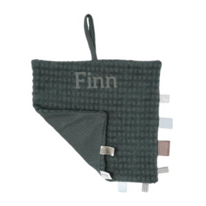 Snoozebaby Amsterdam - Knuffeldoek Sweet Dreaming - Dark Green - met Naam
