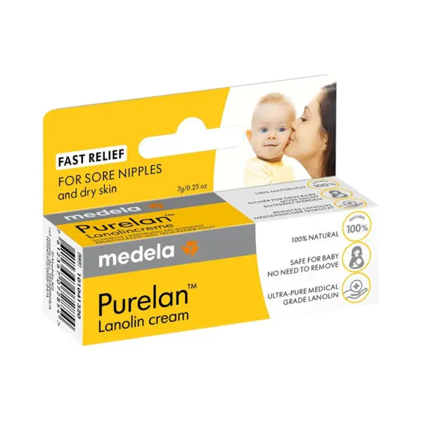 Medela - Purelan Nipple Cream - Lanolin Nipple Ointment - Tube 7 g