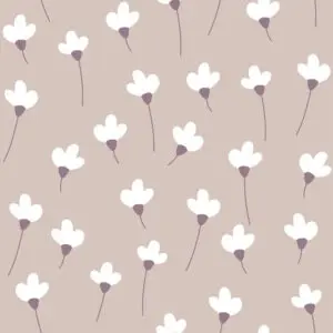 Dekornik - Behang - Simple Daisies On Powder Roze