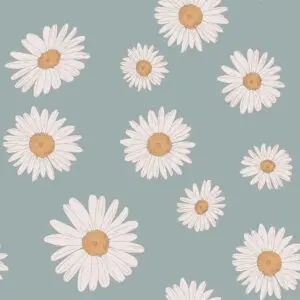 Dekornik - Wallpaper - Tuscan Daisies Blue