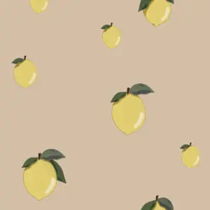 Dekornik - Wallpaper - Little Lemons Beige