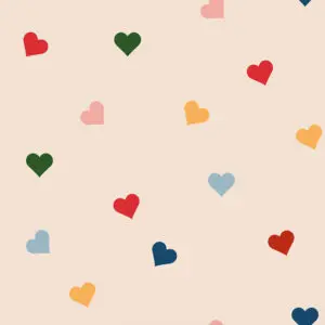 Dekornik - Wallpaper - Hearts In All Colours