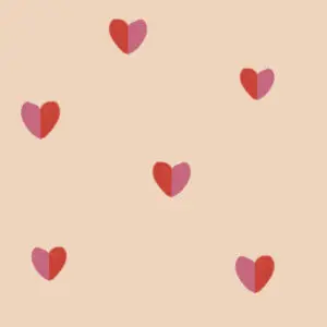 Dekornik - Wallpaper - Hearts Draw Two Colours