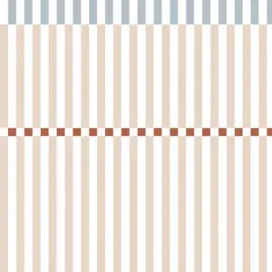 Dekornik - Wallpaper - Stripes Nostalgia Beige Blue