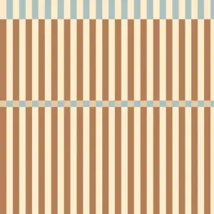 Dekornik - Wallpaper - Stripes Nostalgia Brown Blue Vintage