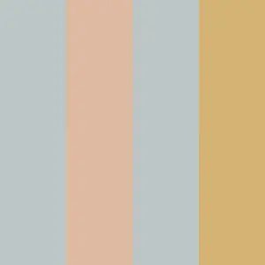 Dekornik - Wallpaper - Stripes Blue Salmon Yellow