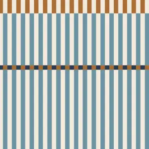 Dekornik - Wallpaper - Stripes Happy Blue And Honey